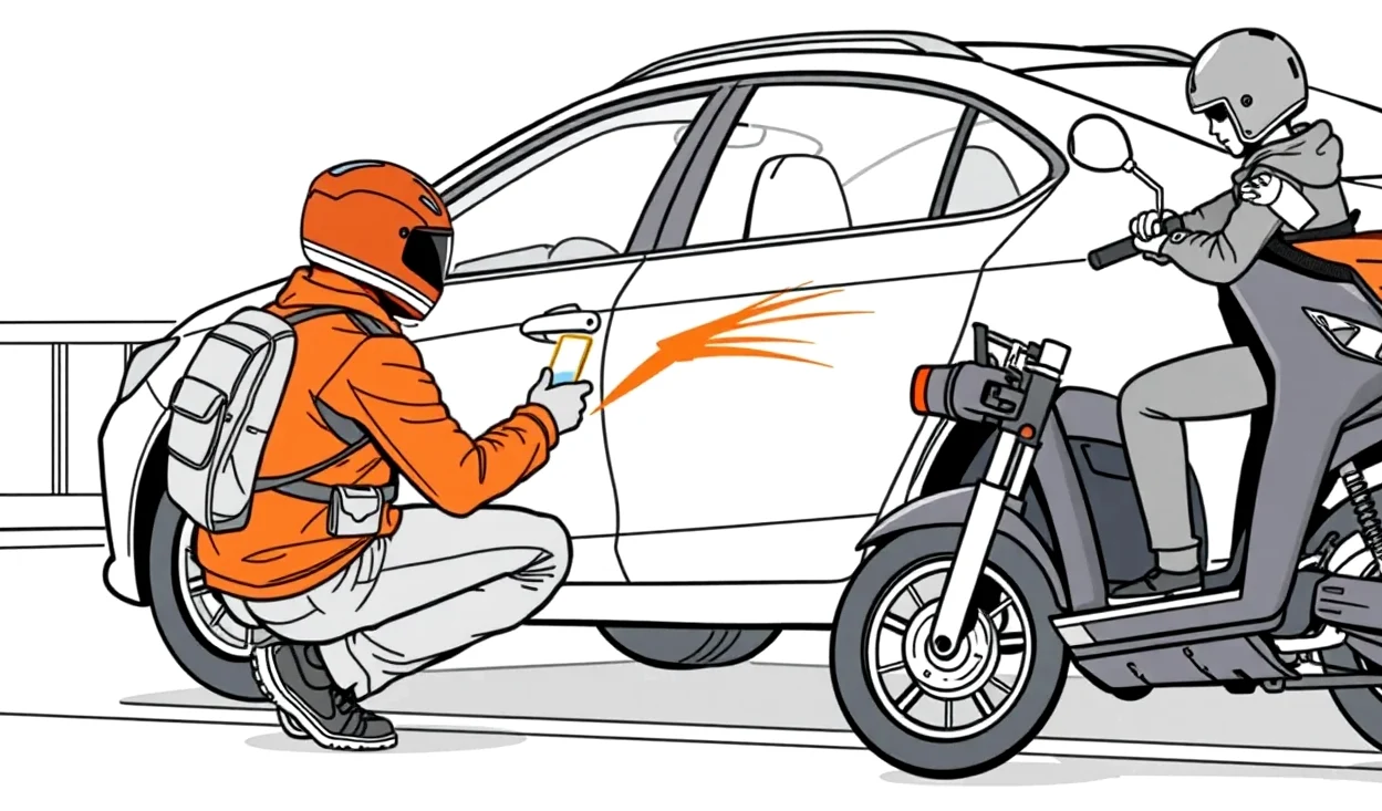 Policajná kontrola vodiča elektrickej kolobežky na cyklotrase v meste