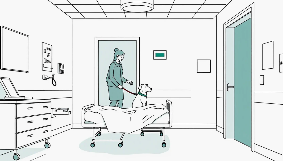 Klient kontroluje faktúru za veterinárne ošetrenie a poistnú zmluvu v kancelárii