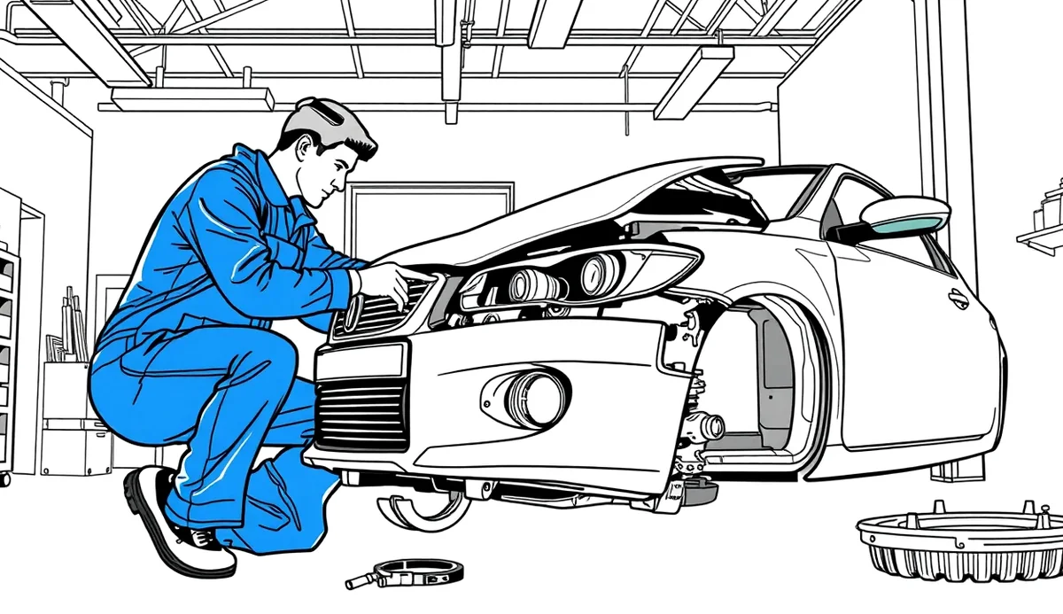 Žlté odťahové vozidlo nakladá poškodený osobný automobil na korbu