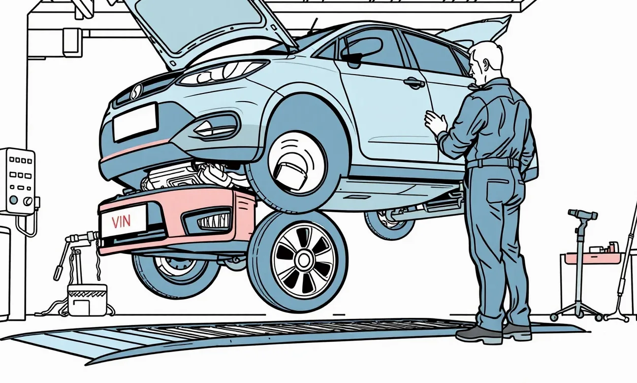 Položená kúpna zmluva na auto s kalkulačkou a perom pri prepočte nákladov na dovoz