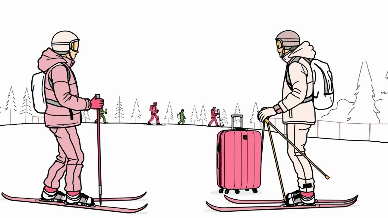 Pohľad na zasneženú sánkarskú dráhu rodelbahn v alpskom stredisku obklopenú lesom