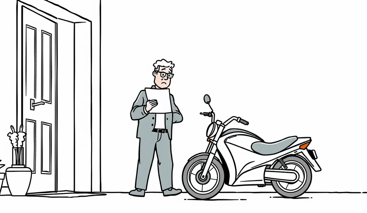 Vodič drží v ruke správu o nehode pri poškodenom automobile