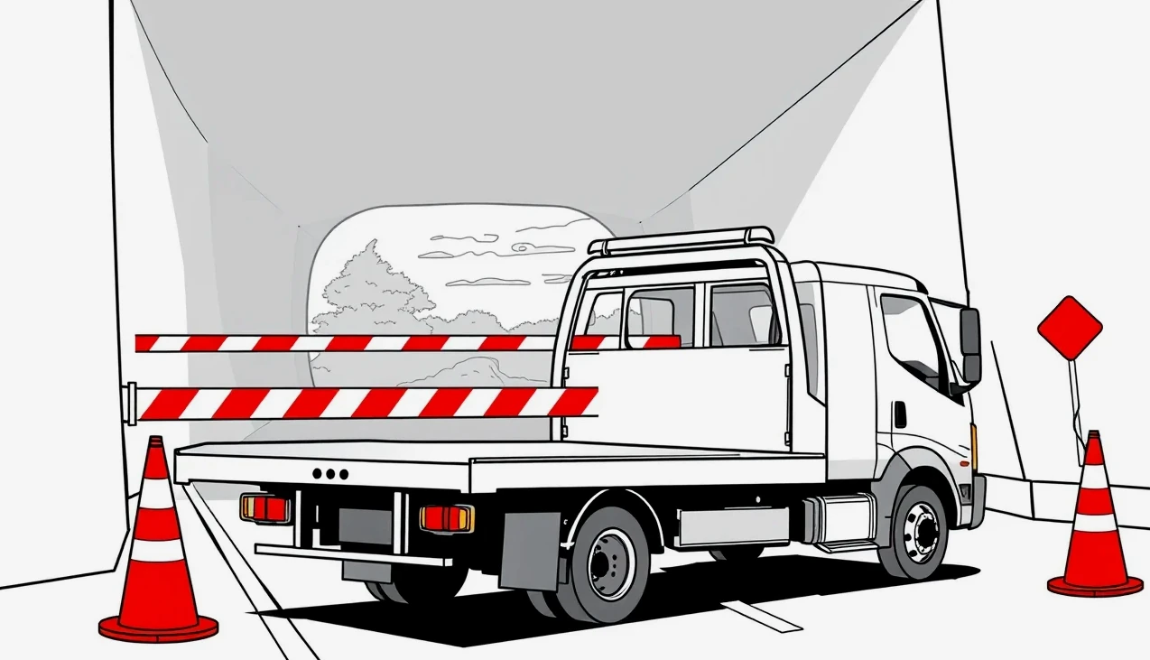 Poškodené zvodidlá a betónová bariéra na diaľničnom moste