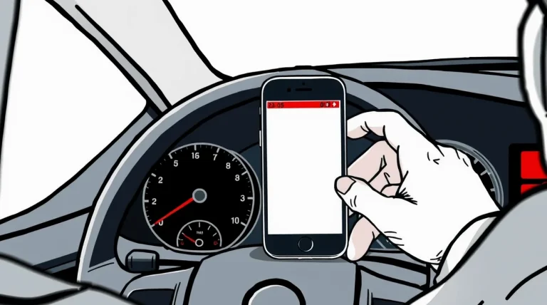 Pohľad na palubnú dosku osobného auta s detailom na stav odometra