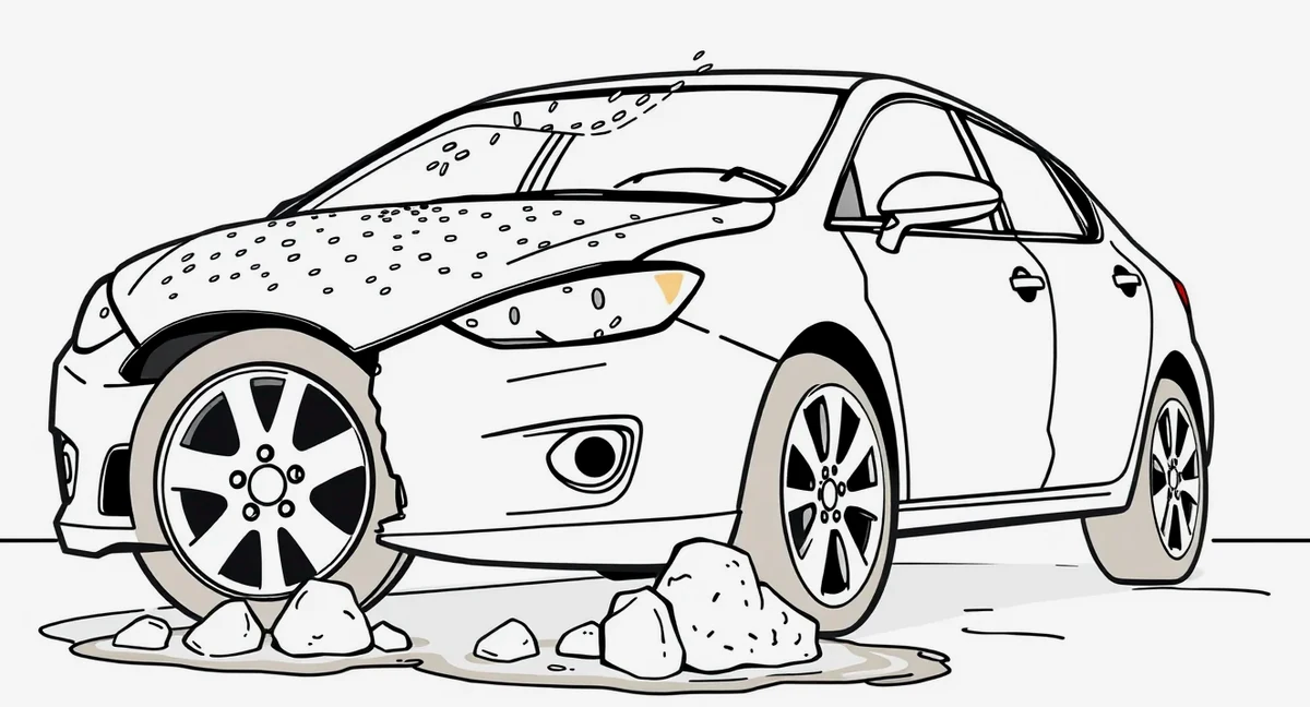 Mechanik kontroluje podvozok a poškodenie vozidla v autoservise