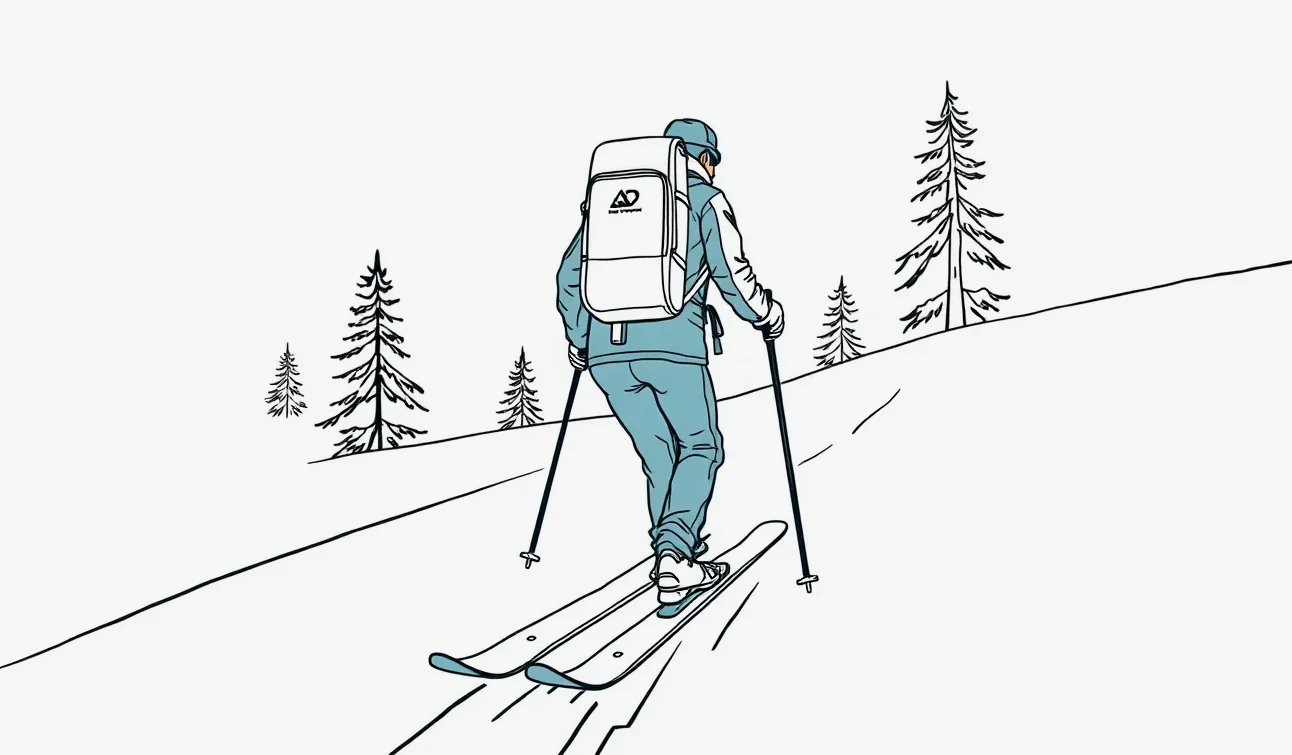 Pohľad na zasnežené horské štíty z terasy horskej chaty
