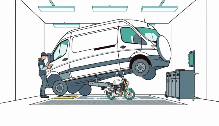 Komerčná biela dodávka Iveco Daily zaparkovaná pri nakladacej rampe skladu