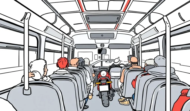 Prímestský autobus na regionálnej linke prechádzajúci cez obec
