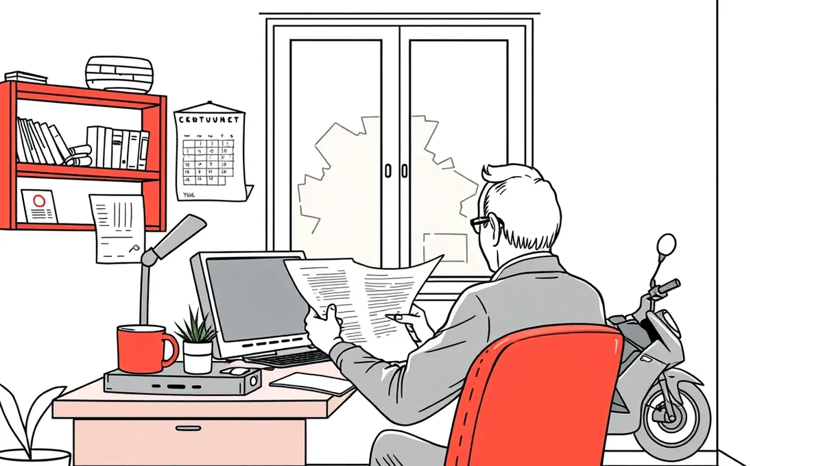 Vodič predkladá doklady a žiadosť pri okienku dopravného inšpektorátu