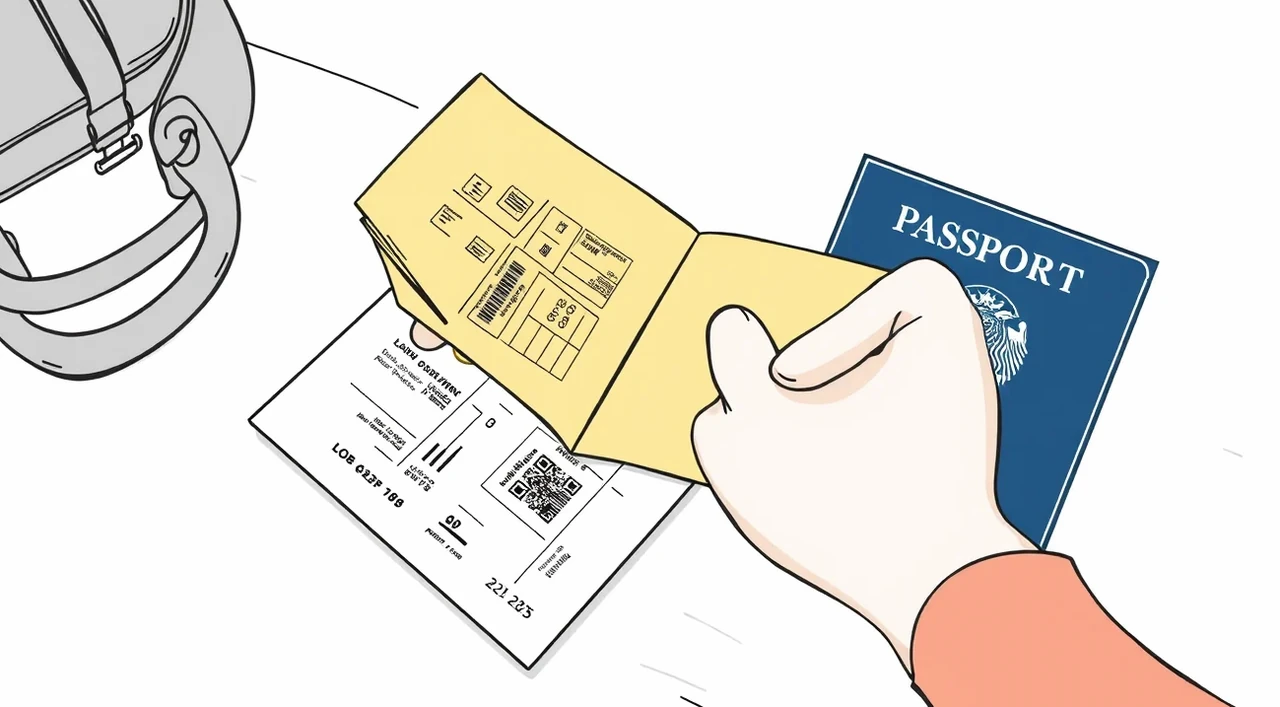 Žltý medzinárodný očkovací preukaz položený vedľa cestovného pasu