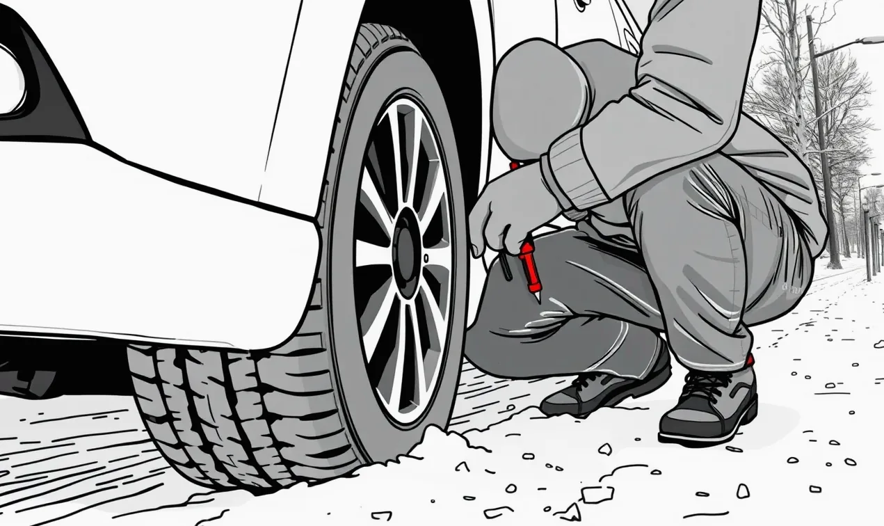 Havária dodávky na zľadovatenej vozovke s policajným autom v pozadí